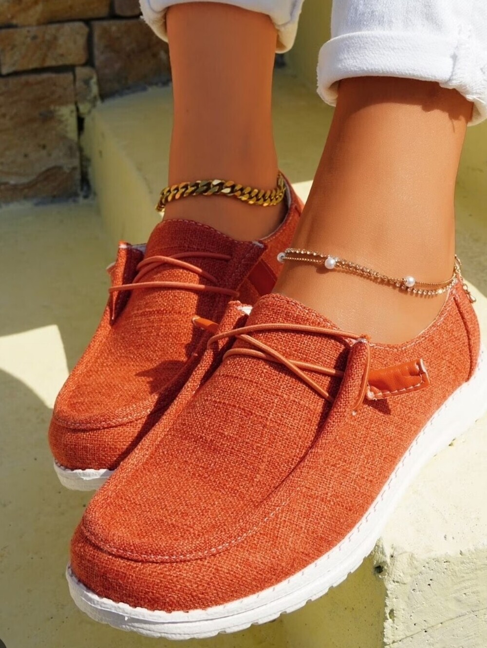 Slip-On Orange Shoes 39